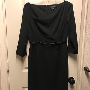 Tahari Black belted dress